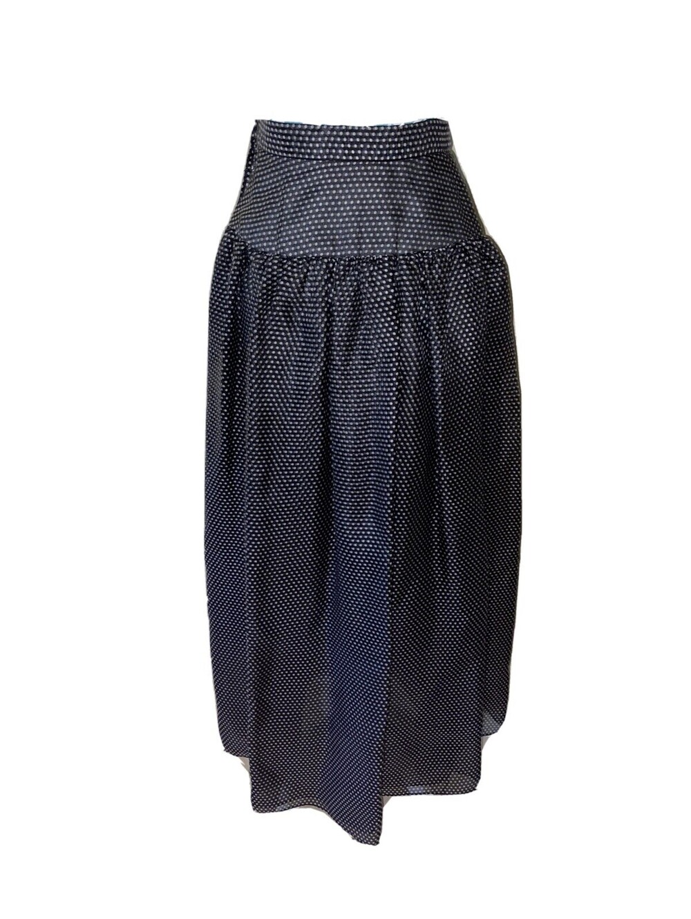 Oscar De La Renta Skirt 6 Miss O Silk Wide Waistband Waist Vintage 1980s